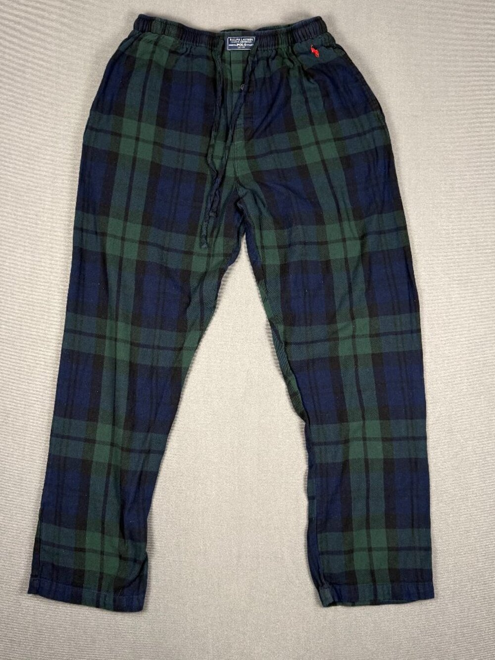Polo Ralph Lauren Men’s Large Blackwatch Plaid Cotton Pajama Lounge Pants